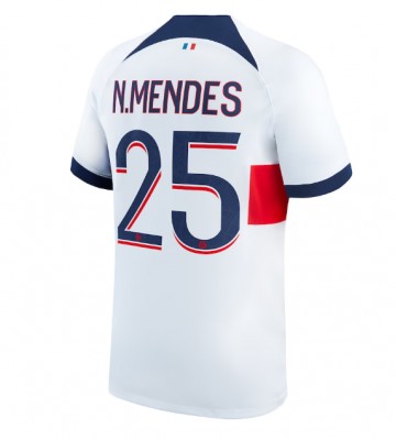 Paris Saint-Germain Nuno Mendes #25 Replica Away Stadium Shirt 2023-24 Short Sleeve